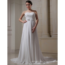 WD030 Mum's Dress Strapless Simple elegant Silk Chiffon Floor length vintage mother of the  bride dress